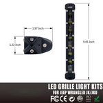 4PC 8" Single Row CREE LED Grille Light Kit