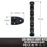 4PC 8" Single Row CREE LED Grille Light Kit