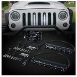 5PC 8" Single Row CREE LED Grille Light Kit