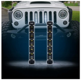 2PC 8" Single Row CREE LED Grille Light Kit For 2007-2017 Jeep Wrangler JK