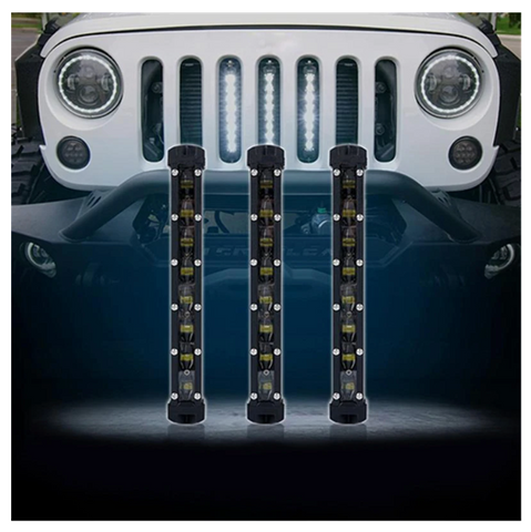 3PC 8" Single Row CREE LED Grille Light Kit