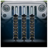 3PC 8" Double Row Philips LED Grille Light Kit