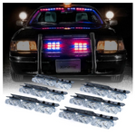 36 LED Patrol Series Red Blue Grille Strobe Light Set