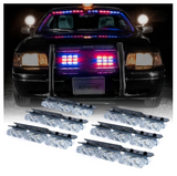 36 LED Patrol Series Red Blue Grille Strobe Light Set