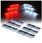 LED Patrol Series White Red Grille Strobe Light Set