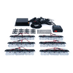 LED Patrol Series White Red Grille Strobe Light Set