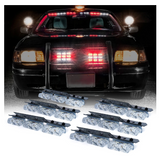 LED Patrol Series White Red Grille Strobe Light Set