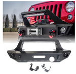 MK Series Front Bumper W/ Winch Plate For 07-18 Jeep Wrangler