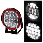 Red 9" 95W Round CREE LED Light Spot Lamp With DRL