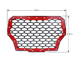 Red Steel Mesh Grille For 2017 Polaris RZR Turbo Models