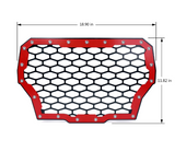 Red Steel Mesh Grille For 2017 Polaris RZR Turbo Models