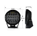 Black 95w 9 Inch Round CREE LED Light Spot Lamp With DRL