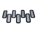 Black Grille Inserts With Mesh For 2015-2017 Jeep Renegade