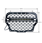 Black Steel Mesh Grille With 14" C6 LED Lightbar With Blue Backlight For 2017 Polaris RZR Turbo Models