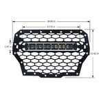 Black Steel Mesh Grille With 14" C8 LED Light Bar