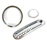Chrome Front Grille Insert And Bezel Cover For Headlight And Turn Signal Light