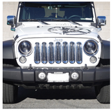 Chrome Front Grille Insert And Bezel Cover For Headlight And Turn Signal Light