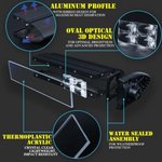 Aquatic Series 9.5" Double Row LED Light Bar With Blue Backlight