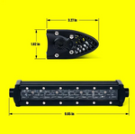 Aquatic Series 9.5" Double Row LED Light Bar With Blue Backlight