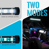 Aquatic Series 50" Single Row 240W LED Light Bar With Blue Backlight