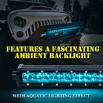 Aquatic Series 8" Double Row LED Light Bar With Blue Backlight