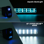 Aquatic Series 8" Double Row LED Light Bar With Blue Backlight