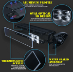 Aquatic Series 8" Double Row LED Light Bar With Blue Backlight