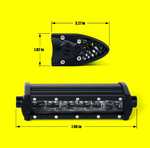 Aquatic Series 8" Double Row LED Light Bar With Blue Backlight