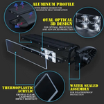 Aquatic Series 32" Double Row LED Light Bar With Blue Backlight