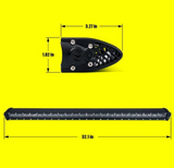 Aquatic Series 32" Double Row LED Light Bar With Blue Backlight