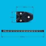 Aquatic Series 26" Single Row 120W LED Light Bar With Blue Backlight