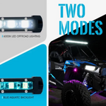 Aquatic Series 14" Single Row 60W LED Light Bar With Blue Backlight