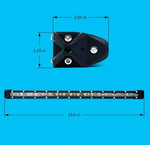 Aquatic Series 20" Single Row 90W LED Light Bar With Blue Backlight