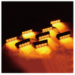Amber G1 Series 8 LED Hide A Way Emergency Strobe Light Set