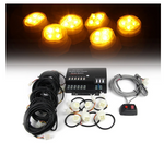 Amber 120W 6 LED Bulbs Hide-A-Way Strobe Lights