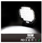 White 96W 9" Round Spot LED Offroad Light