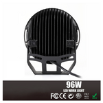 White 96W 9" Round Spot LED Offroad Light