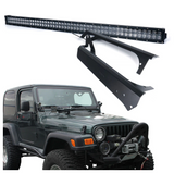 Super Nova 5D 288W 50'' LED Work Light Bar & Windshield Mounting Bracket Kit