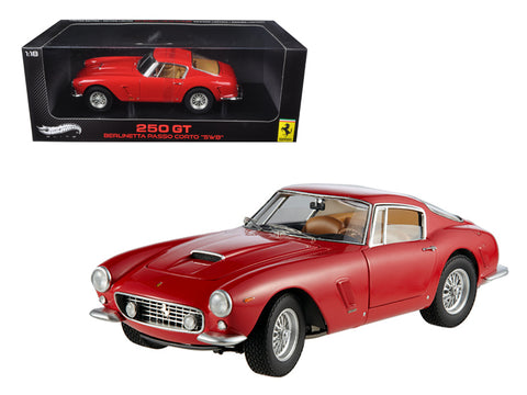 1961 Ferrari 250 GT Passo Corto\"SWB\" Elite Edition Red 1/18 Diecast Model Car by Hotwheels