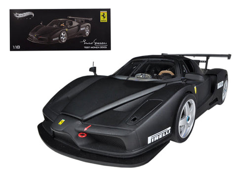 Ferrari Enzo Monza Test Car 2003 Matt Black Elite Edition 1/18 Diecast Car Model by Hotwheels