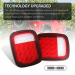 Fit Jeep Wrangler TJ CJ YJ LED Tail Light Rear Light Brake Reverse Turn Signal +