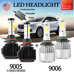 4x 4-Sides 9005 9006 LED Headlight Kit Bulbs High + Low Beam Lamp 64000LM 240W