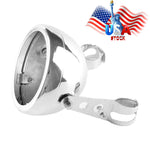 5.75" Inch Motorcycle headlights housing bucket with Bracket Chrome