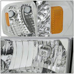 Fit 1994-2002 Dodge Ram Pickup Truck Chrome Housing Headlights+Amber Corner Lamp