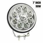 7" 200W LED Offroad HeadLight Round Spot Fog Driving for Jeep Car SUV UTV 4WD x2