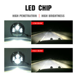 7" Round LED Headlights Hi/Low Beam For Jeep Wrangler JK TJ CJ