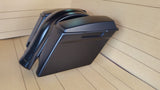 HARLEY DAVIDSON 4" EXTENDED STRETCHED SADDLEBAGS,LIDS AND REAR FENDER INCLUDED