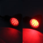1981 FLH Brake Running Turn Signals LED Red Blinker Light Black 10mm