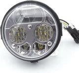 Pair Chrome 12v 4.5 inches High Low Beam LED Headlight Assembly Compatible with Kawasaki Teryx Teryx4 BRUTE FORCE 750
