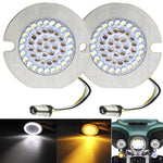 3 1/4" LED Turn Signals Flat Style Front 1157 LED Turn Signal Kit For Harley Davidson